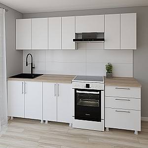 Set mobila bucatarie Smartex K2 260 cm Alb