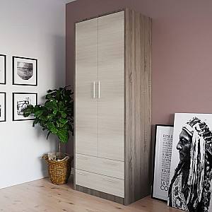 Шкаф PS Ш-82 (2 ящ.) (труба) Трюфель / Шамони Светлый