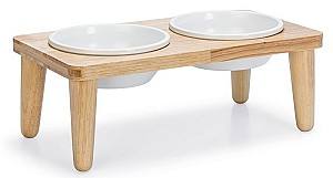 Bol de hrana pentru caini Beeztees DBL boluri ceramice pe suport DJEHA 40*21*15cm