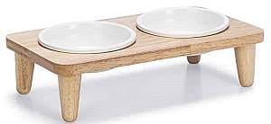 Bol de hrana pentru pisici Beeztees boluri ceramice pe suport DJEHA 35*19*9cm