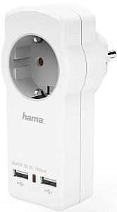 Priza inteligenta Hama USB Socket Adapter White (183273)