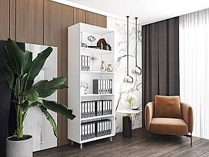 Стеллаж Mobildor Lux DD (80x38x210H см) Белый