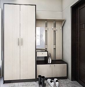 Прихожая PS П-1 + Шкаф Ш-82 (труба) Венге / Шамони Светлый