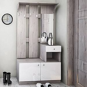 Прихожая PS АХ-94 Дуб Кортона / Белый Глянец