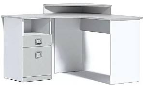 Masa pentru calculator Ambianta Amigo (colt) Gri / Alb