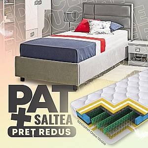 Кровать Ambianta Amigo 1.2 м Серый + Матрас Salt Confort Clasic 120x200