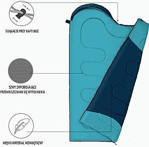 Sac de dormit Nils Camp NC2008 Light Blue Size L