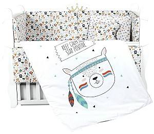 Lenjerie de pat PernaMea Baby Forest Blue (8 piese)