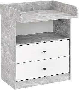 Детский комод KompaniT 4 Ателье Светлый (Серый) Комби