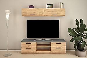 Стенка PS Z-2 (ТВ-1.8 м) 1.8 м Дуб Золотой / Графит Серый