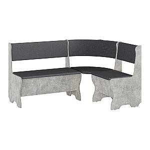 Кухонный уголок KompaniT Мальта Ателье Светлый (Серый) / Балатон 96 (Черный)