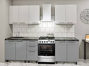 Set mobila bucatarie PS Lena 2 m (seria Y) Gri Deschis / Gri