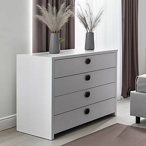 Comoda Ambianta Cristal Alb