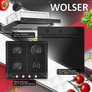 Комплект встраиваемой техники Wolser WL- F 6400 EN BLACK + WL- BRD 772 MEC Dark Black Glass + WL-F 60 SLIM BLACK