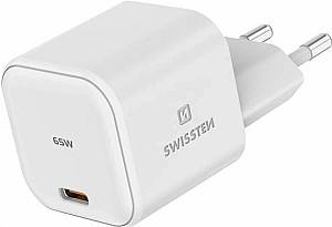 Incarcator telefon SWISSTEN GaN 1xUSB-C 65W PD White