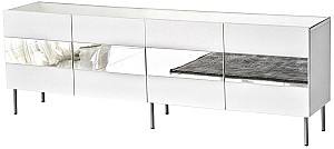 Tumba pentru televizor Trendy Leon Alb/Argintiu