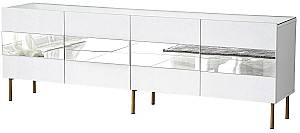 Tumba pentru televizor Trendy Leon Alb/Auriu