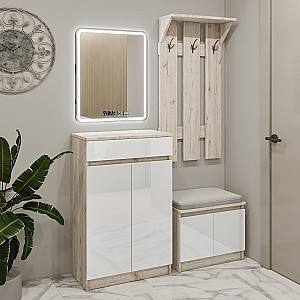 Antreu PS AX-59 + OBX-70 + Oglinda 70 LED Steajar Corton / Alb