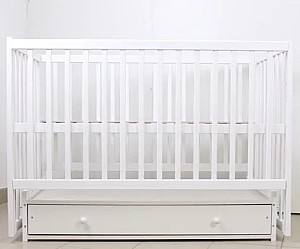 Детская кроватка Kuzea София Белый на маятнике с ящиком