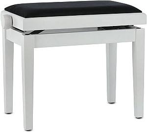 Стул для пианино GEWA Deluxe White Matt Seat Black 130020