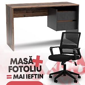 Masa de birou Yasen Paco PC3 Old Style Inchis / Matera + Fotoliu Waltz OC-833