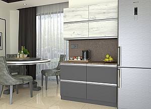 Кухонный гарнитур Yasen Мадера 1.2 м (ящики) Дуб Крафт Белый / Графит Серый