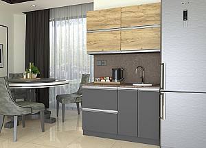 Set mobila bucatarie Yasen Madera 1.2 m (dulap sub chiuvetă) Stejar Kraft Auriu / Grafit Gri