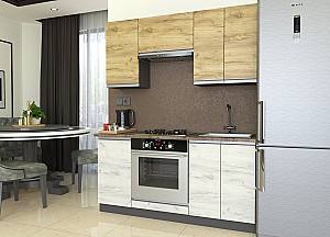 Set mobila bucatarie Yasen Madera 1.6 m Stejar Kraft Auriu / Stejar Kraft Alb