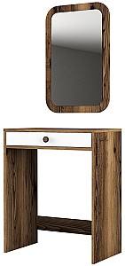 Masa de machiaj Trendy Lizbon Nuc (Maro)/Alb