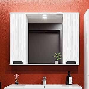 Шкаф в ванную Bayro Positano Duo 100x75 см Белый Мат