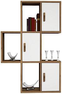 Полка на стену Trendy Flora Орех (Коричневый)/Белый