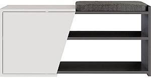 Обувница Trendy Fiona Bench Антрацит (Серый)/Белый