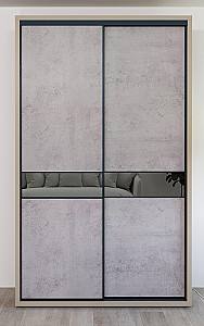 Шкаф-купе Bayro Murano 140x230x60 см Серый Камень