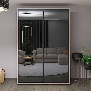 Шкаф-купе Bayro Murano 160x230x60 см Серый Камень