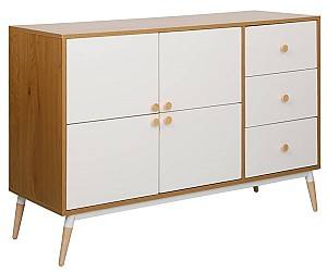 Comoda DP Marani 120x40x81H Oak / White