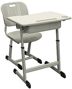 Masă de scris pentru copii DP A80-01 Grey (Banca+Scaun Scolar)