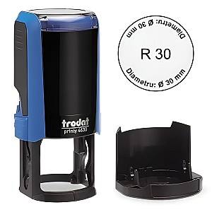 Печать Trodat синяя PRINTY R4630, круглая 30 мм, подушка в комплекте 80355