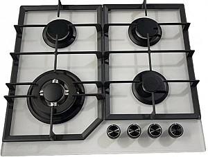 Plita pe gaz incorporabila Tornado H77-6004SR MATT GL WH