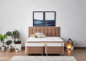 Кровать Trendy Latte 150x200 см Светло Коричневый + Матрас