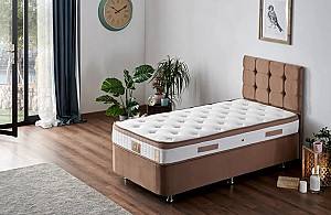 Кровать Trendy Latte 100x200 см Светло Коричневый + Матрас