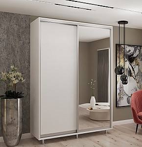 Dulap-cupe My-Style 1.1 x H2.4 m Pal + Oglinda Alb