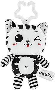 Jucarie bebelus Akuku Kitty Black&White
