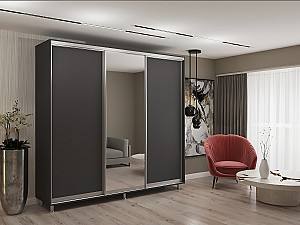 Шкаф-купе My-Style 2.3 x H2.4 м ДСП + Зеркало Антрацит