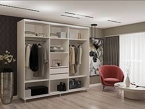 Шкаф-купе My-Style 2.3 x H2.4 м ДСП + Зеркало Пепельный