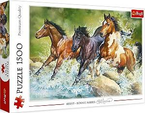 Puzzle Trefl 26148 Three wild Horses
