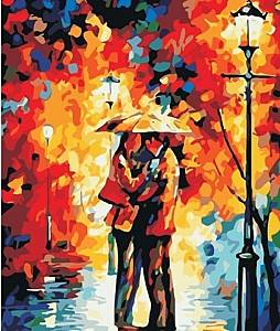 Tablou pe numere PRC Indragostiti sub umbrela 03956