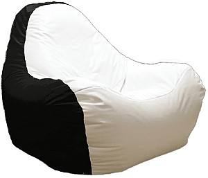 Кресло мешок Relaxtime HiPoly medium Black/White