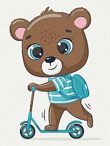 Tablou pe numere BrushMe Ursul școlar (KBS7120)