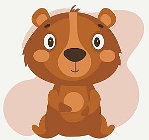 Tablou pe numere BrushMe Ursul (MBS023)