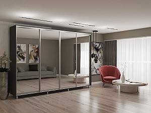 Шкаф-купе My-Style 3.1 x H2.4 м Зеркало Антрацит